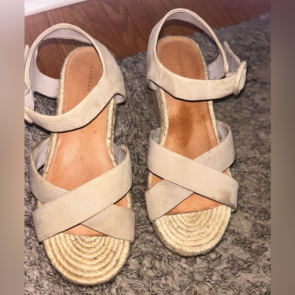 Halogen grey platform sandals!